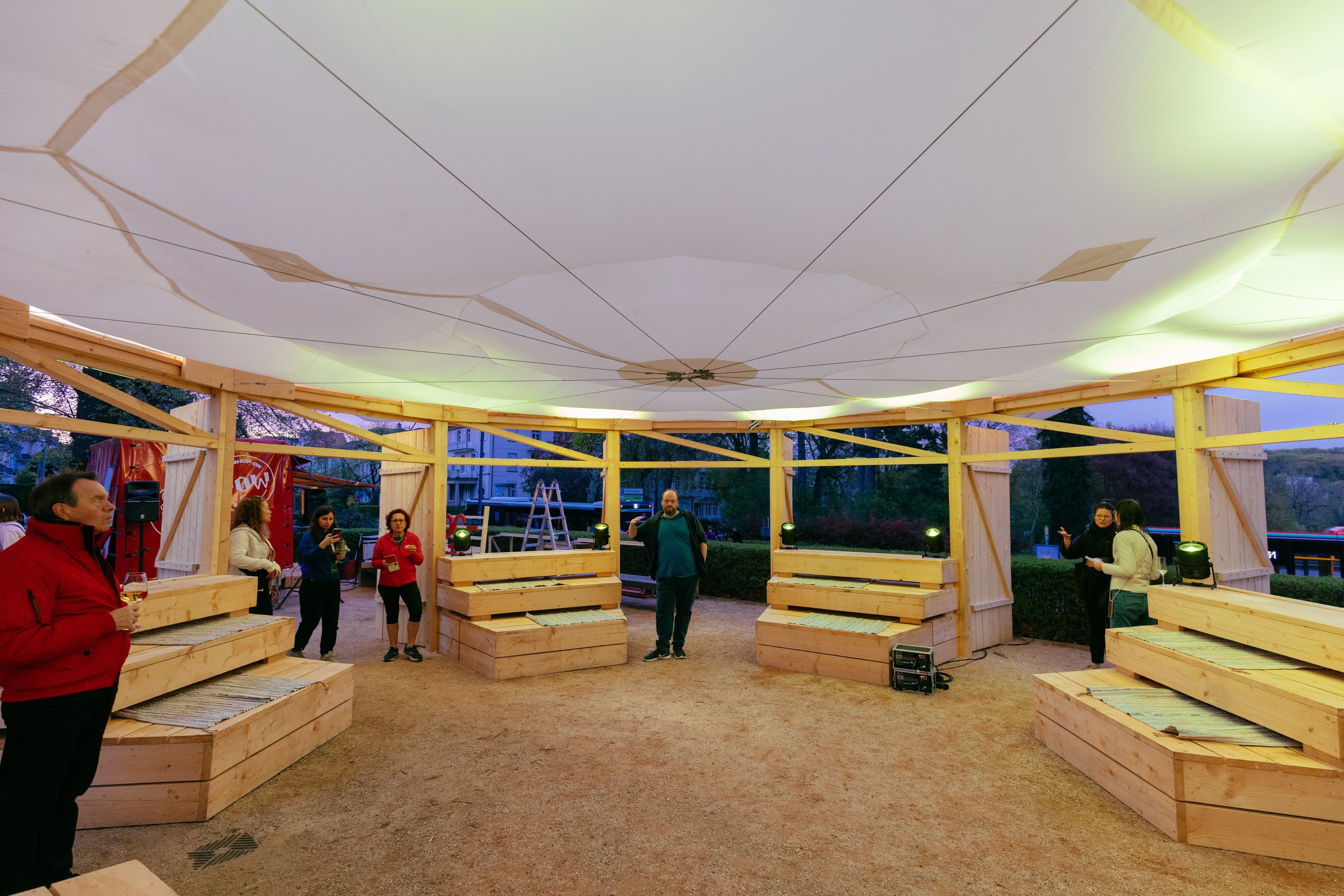 Der Pavillon von innen