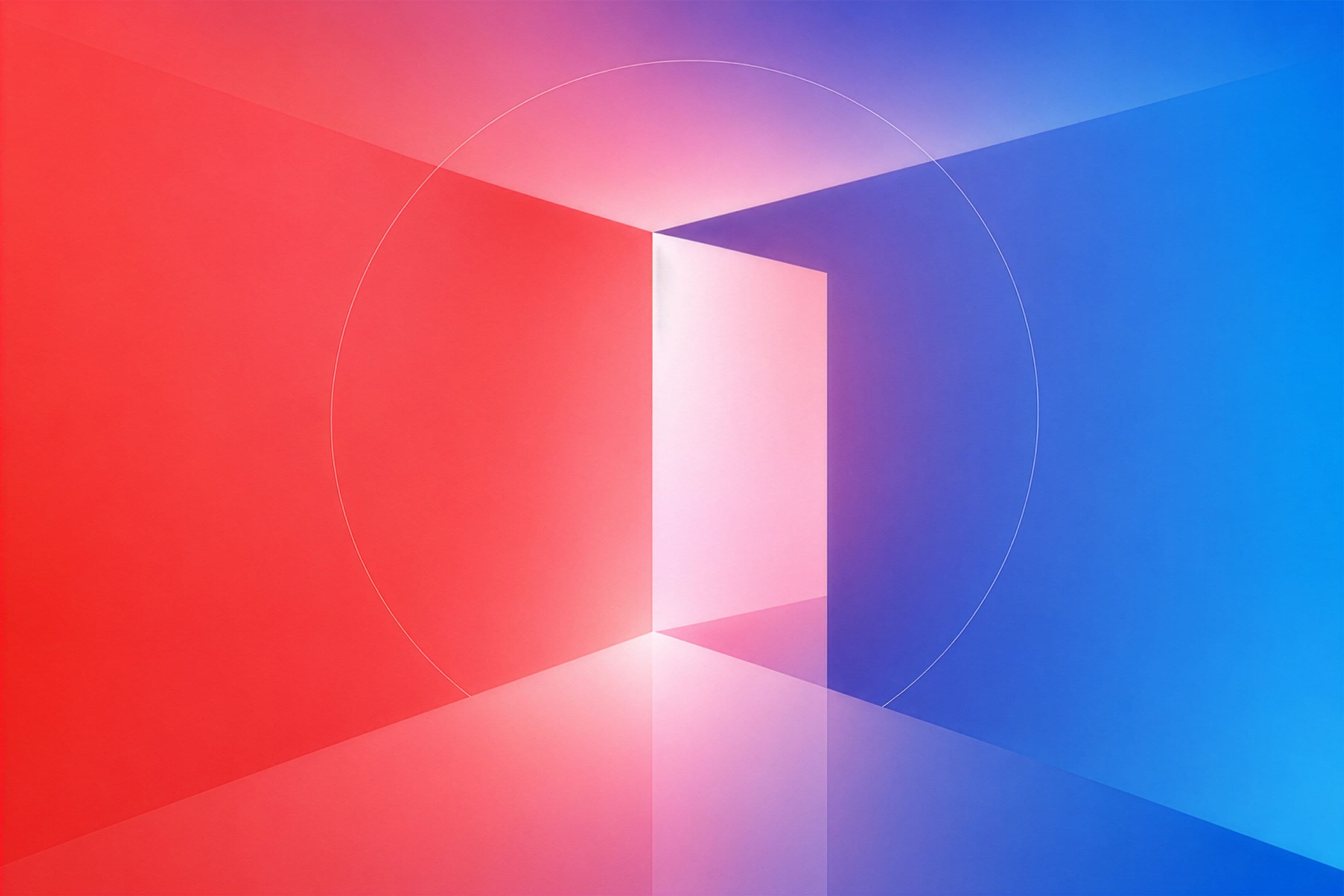 Farbverläuft von Rot nach Blau in einem grafischen Bild