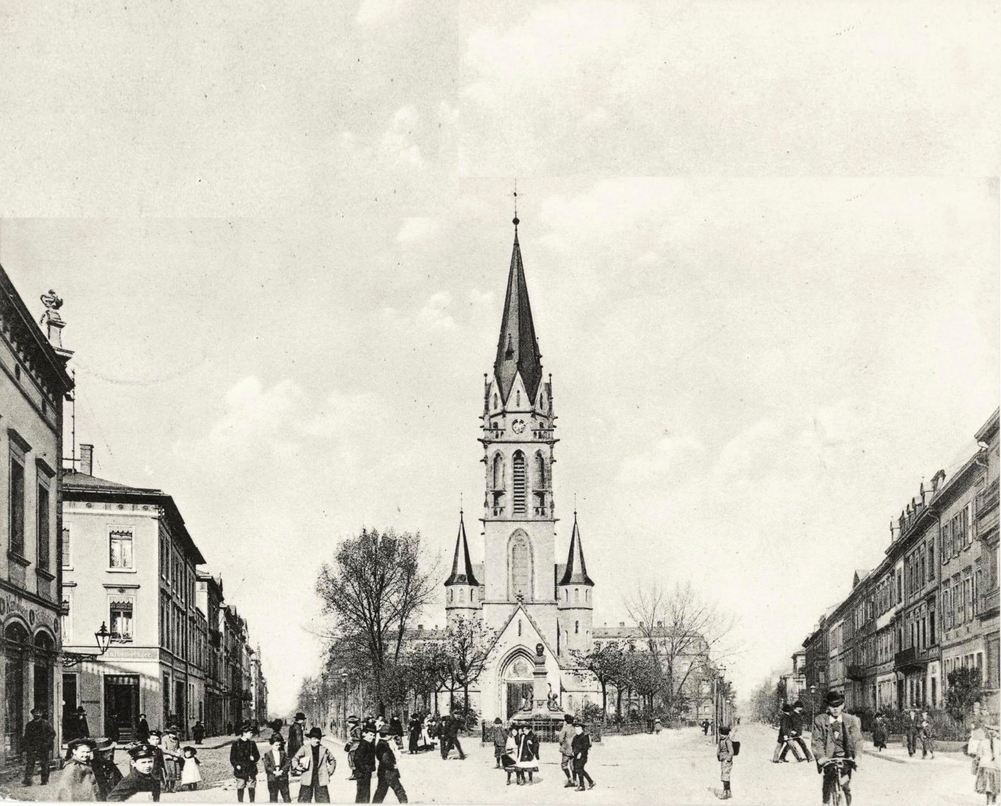 Historische Aufnahme der Darmstädter Johanneskirche