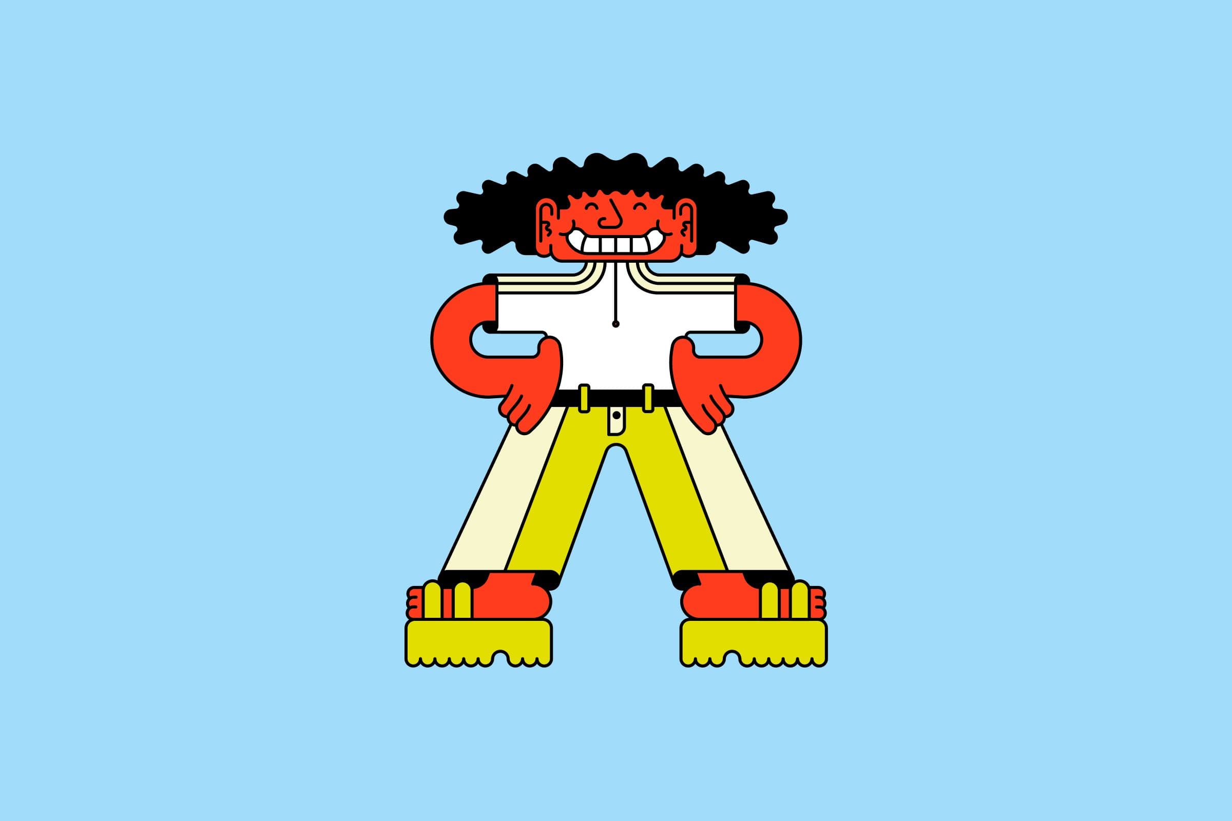 Eine Grafik zeigt eine Figur, die die hände in die Hüften stemmt.