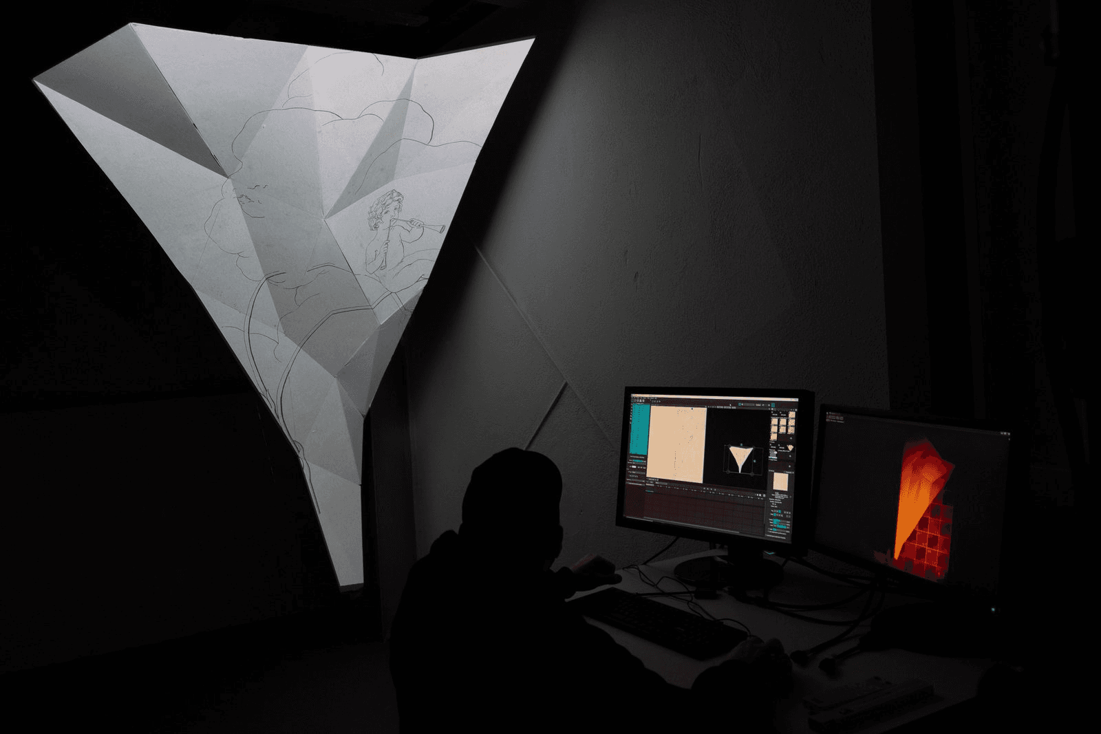MESO Digital Interiors shows projection mapping on a complex surface.