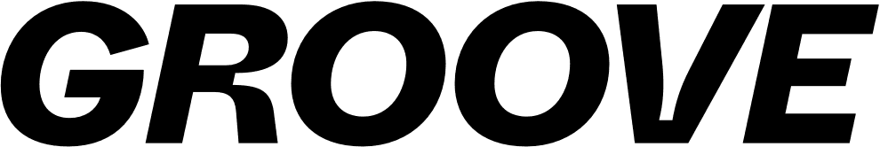 In schwarzen Buchstaben steht im Logo GROOVE.