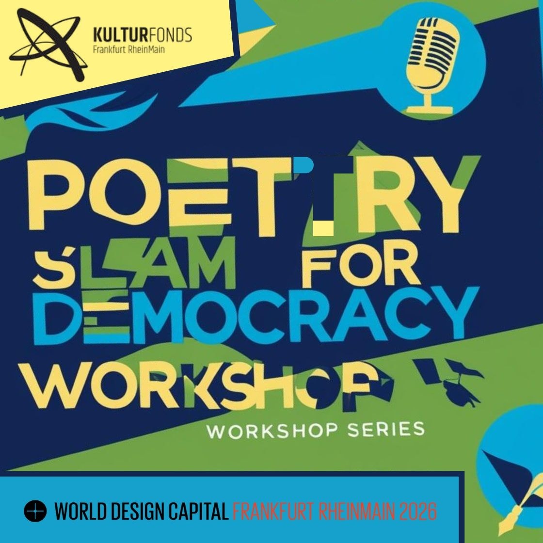 Flyer für den Poetryslam for Democracy