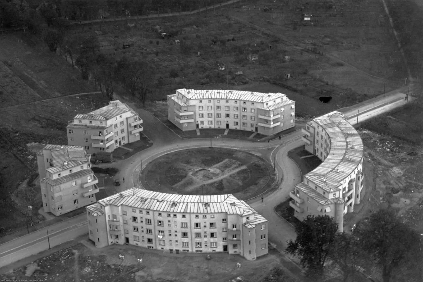 Historische Aufnahme des Beethovenplatz in Hanau