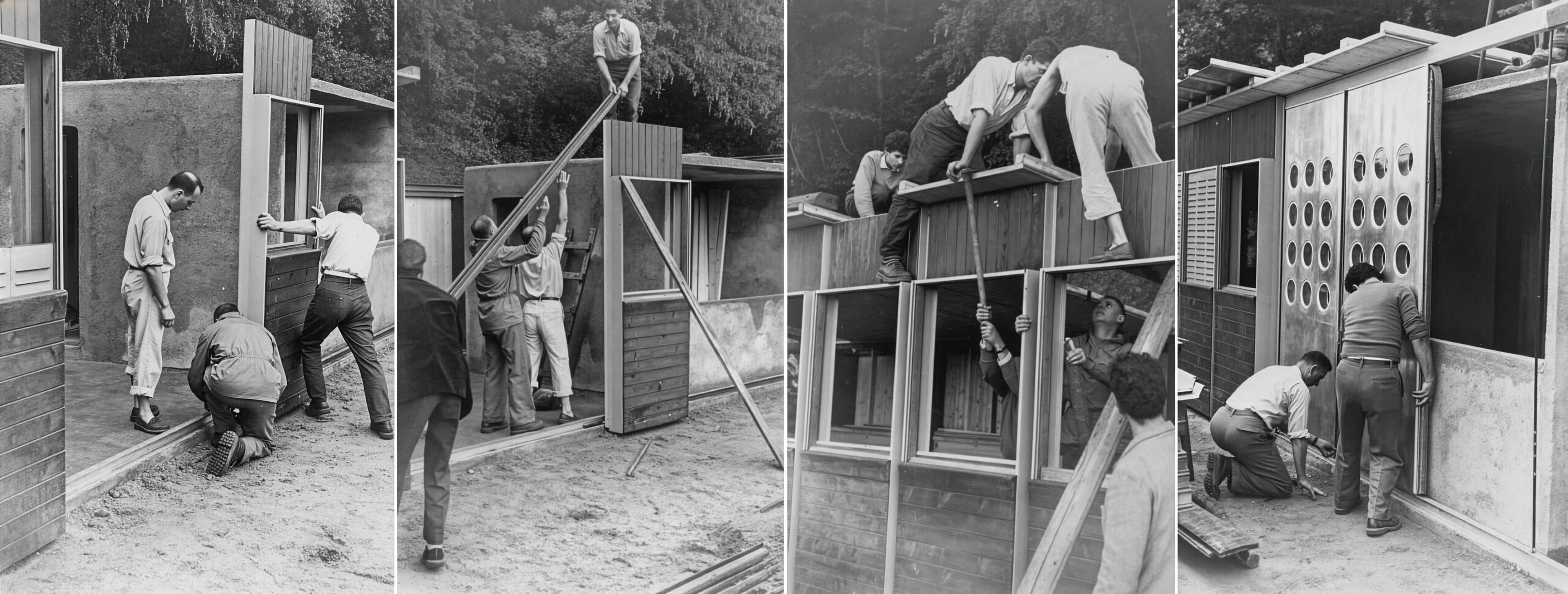 Schwarz/weiß Fotografie in einer zweier Collage