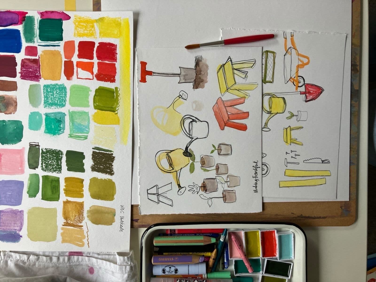 Illustrationen zum Projekt OFF THE WALL