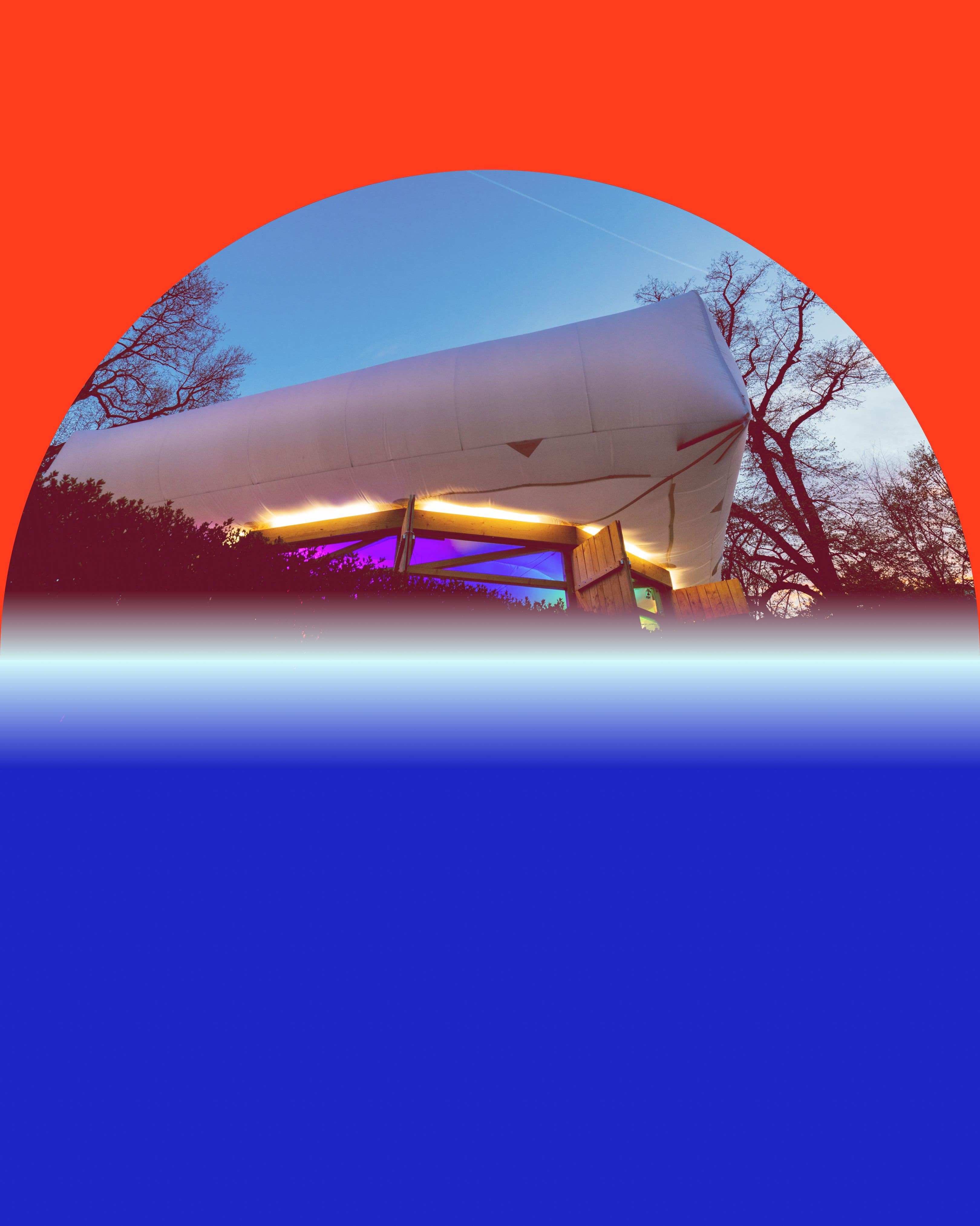 Die Pavillon-Wolke bei Nacht