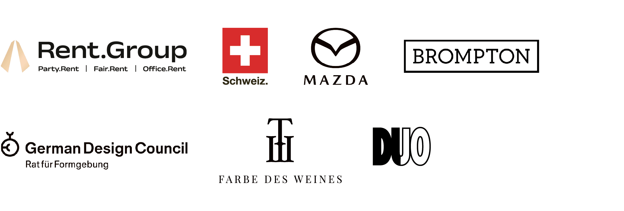 Verschiedene Logos