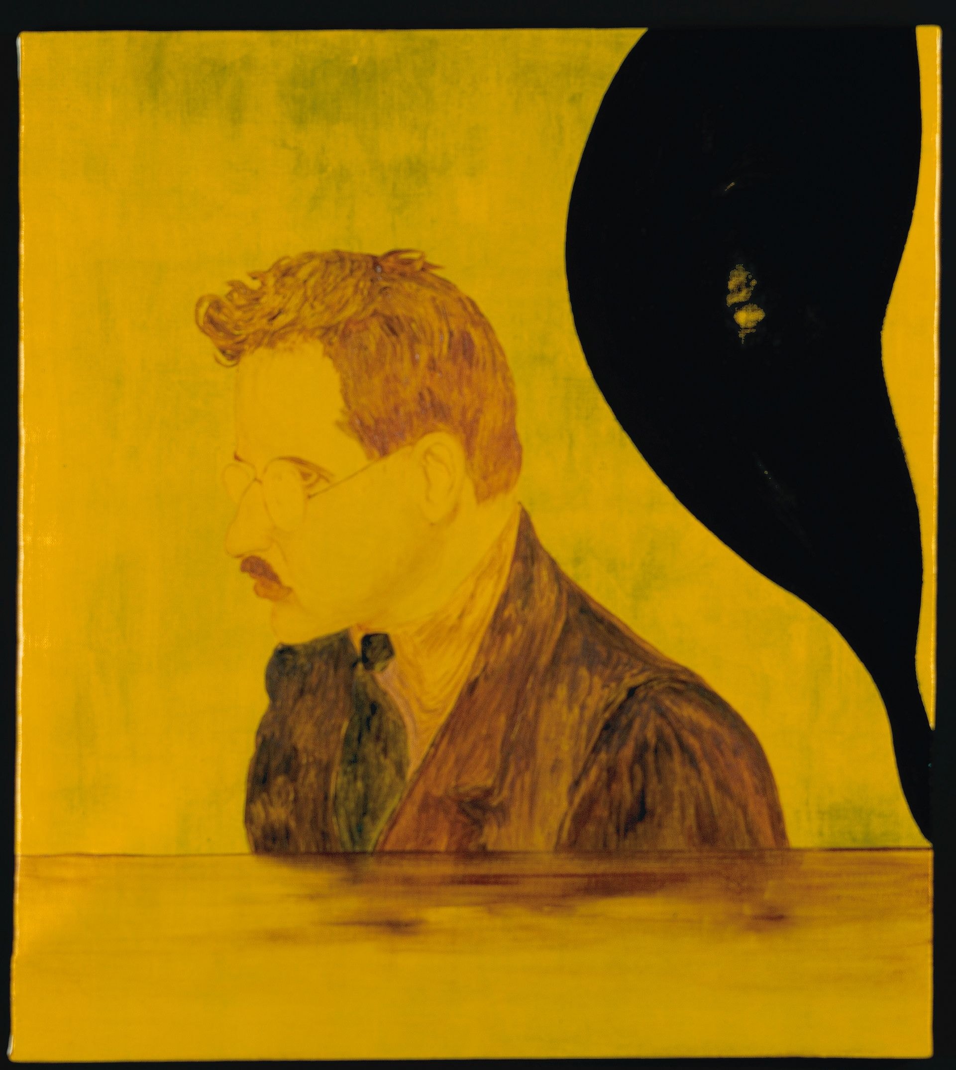 Ein Gemälde von Walter Benjamin, gemalt vom Künstler Pietro Finelli